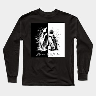 Black White Penguins Long Sleeve T-Shirt